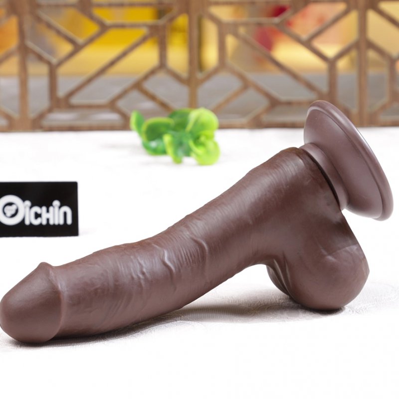 Dương vật giả Lovetoy Sliding Skin Dual Layer 8 inch gân guốc châu Phi
