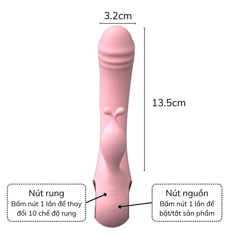 Dương vật giả Lilo We Love Tai Thỏ 2 Nhánh
