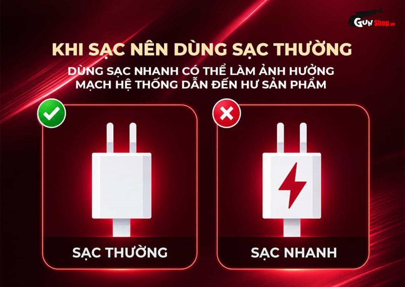 Lưu ý khi sạc máy rung massage mini Galaku Ice Cream Cone
