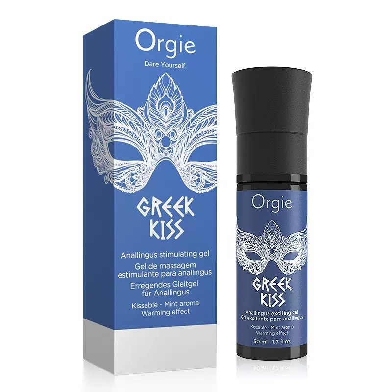 Orgie Greek Kiss 50ml nóng lạnh gel bộ trơn hậu môn hương bạc hà tăng khoái cảm