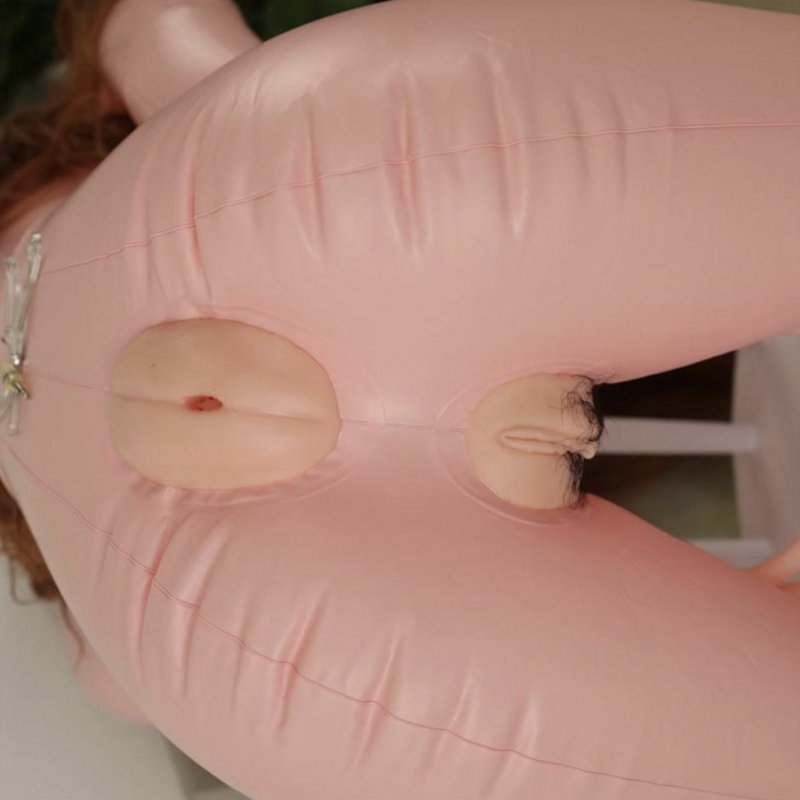 Búp bê bơm hơi miệng mở dáng ngồi hotgirl sexy vùng kín cấy lông mu chân thật