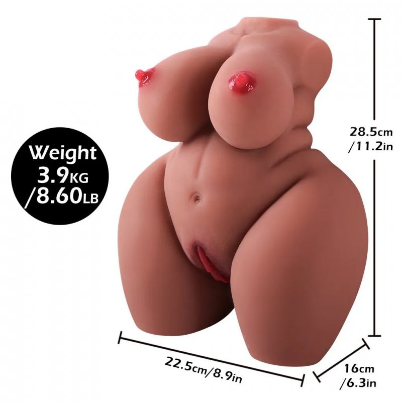 Búp bê bán thân vếu khủng đùi to da nâu 3.9kg silicon cô nàng Châu Phi