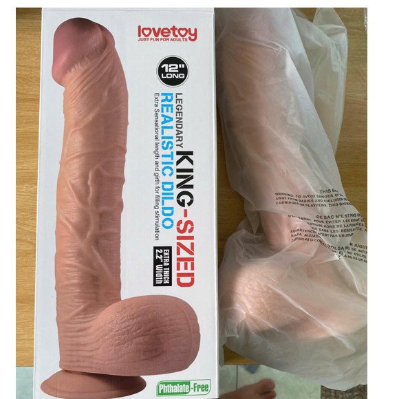 Lovetoy Legendary King Sized Realistic size khủng 12 inch dương vật giả dính tường