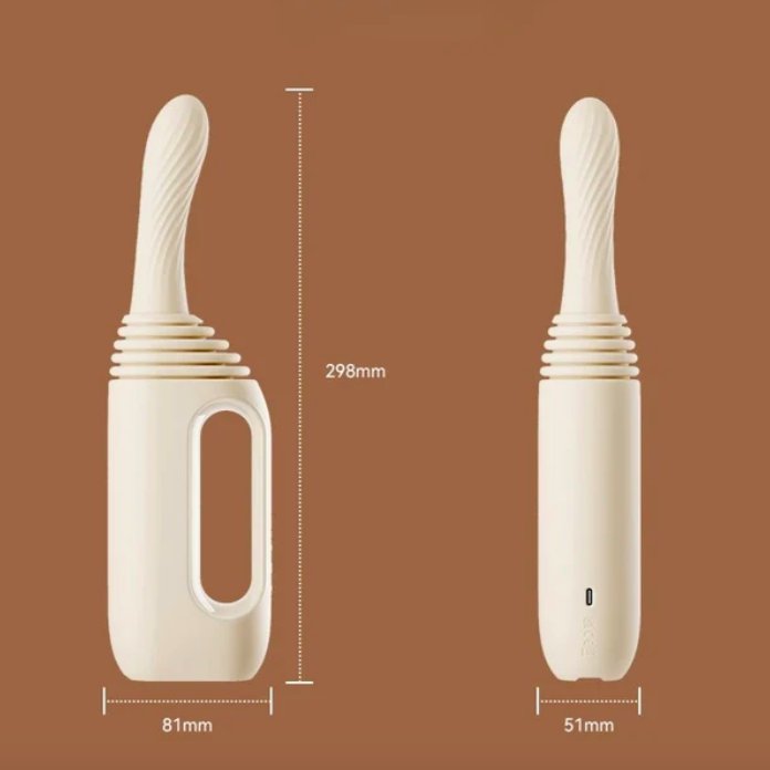 Dương Vật Giả 2 Trong 1 Svakom Handy Thruster - Rung Thụt Hút Âm Vật Sưởi Ấm