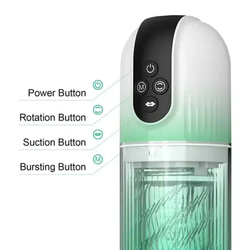 Máy thủ dâm tự động AierLe Bole Pro rung bú hút liếm sục xoay masaage thuỷ lực nước có dây đai đeo