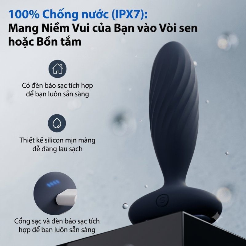 Anal Plug Svakom Jordan Máy Rung Thụt Hậu Môn Điều Khiển Qua App