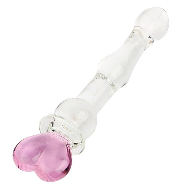 Anal Plug Thuỷ Tinh Hai Đầu Hình Trái Tim Ikoky Nút Kích Thích Hậu Môn