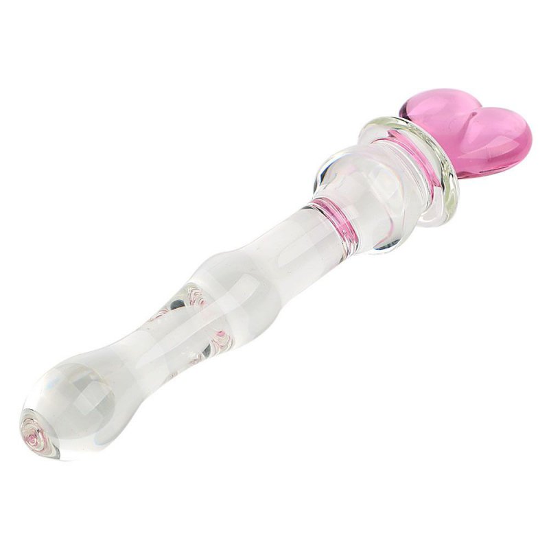 Anal Plug Thuỷ Tinh Hai Đầu Hình Trái Tim Ikoky Nút Kích Thích Hậu Môn