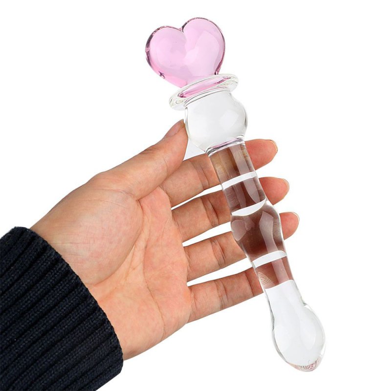 Anal Plug Thuỷ Tinh Hai Đầu Hình Trái Tim Ikoky Nút Kích Thích Hậu Môn