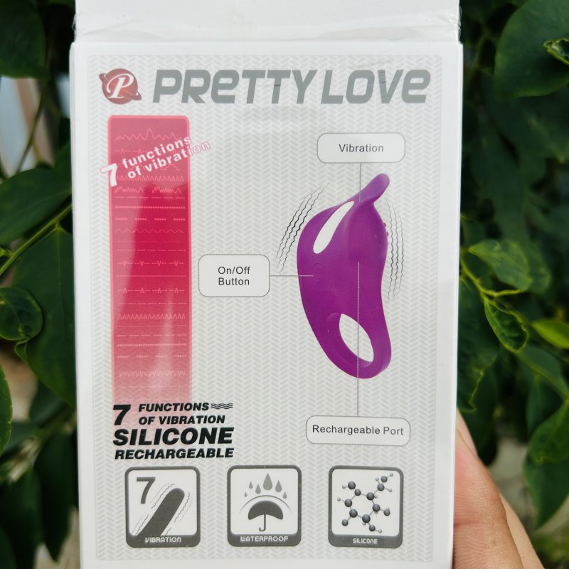 Vòng Đeo Dương Vật Có Rung Pretty Love Tongue – Kéo Dài Thời Gian & Kích Thích Điểm G