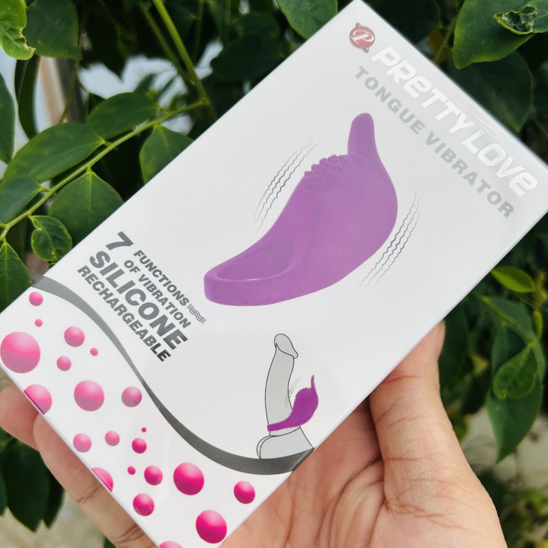 Vòng Đeo Dương Vật Có Rung Pretty Love Tongue – Kéo Dài Thời Gian & Kích Thích Điểm G