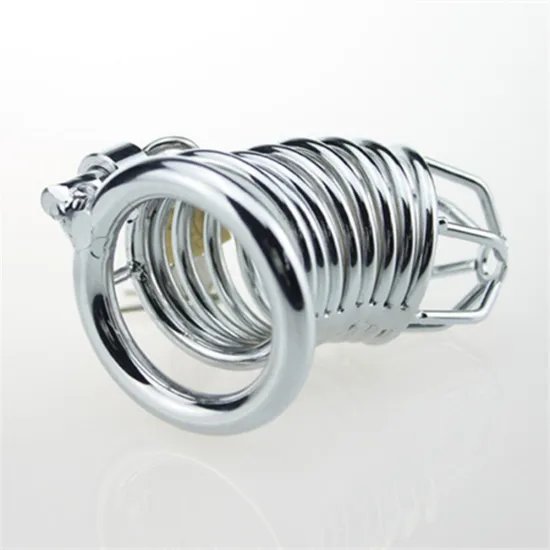 Lồng Khóa Trinh Tiết Nam Dạng Lò Xo – Thép Không Gỉ Cao Cấp 3 Size Ring
