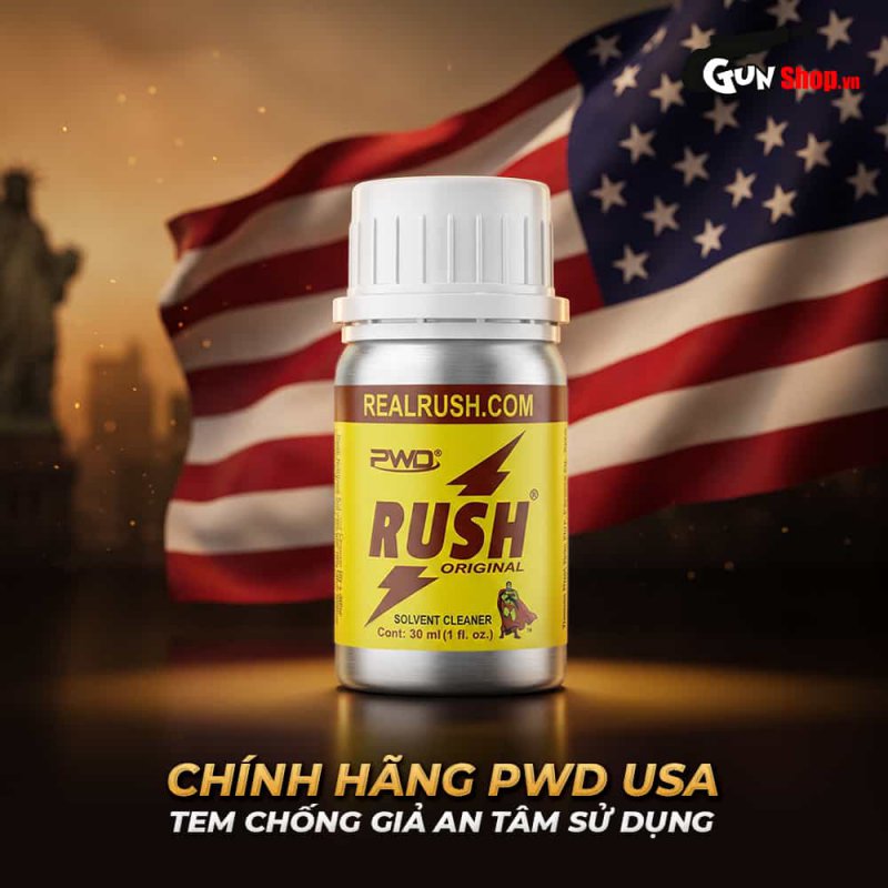 Chai hít Popper khô PWD USA Rush Original - Chai 30ml