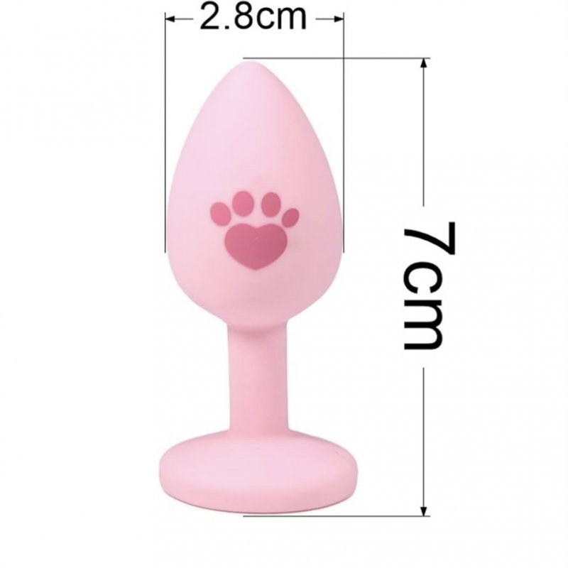 Buttplug Chân Mèo Đính Đá Hồng Cute – Nút Hậu Môn Silicone Y Tế Cho Newbie