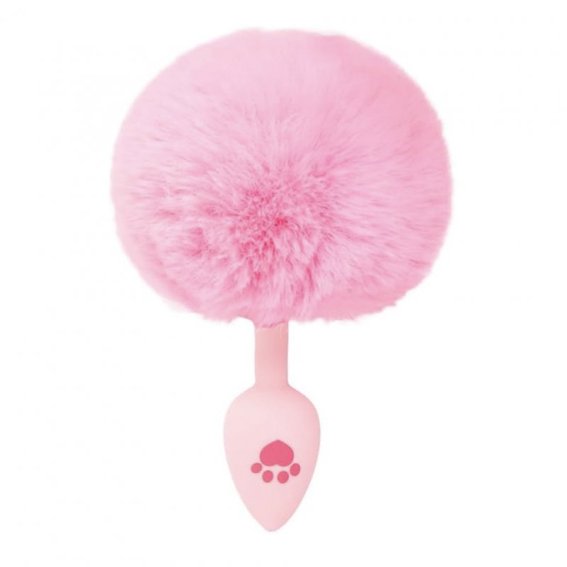 Đuôi Thỏ Silicon Hồng Dễ Thương Hình Bàn Chân Mèo – Dụng Cụ Cosplay & Kích Thích Dành Cho Newbie
