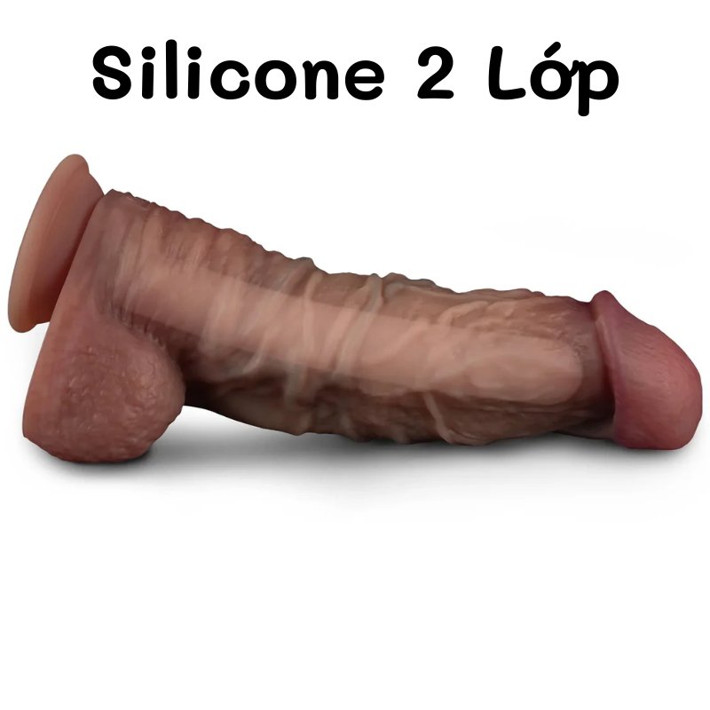 Dương Vật Giả 2 Lớp Lovetoy Nature Cock XXL 10.5 Inch Cỡ Lớn Gân Nổi Silicon Bạch Kim
