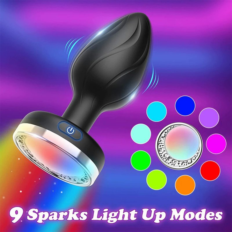 Anal Plug Điều Kiển Qua App - Phích Cắm Hậu Môn 10 Chế Độ Rung & Đèn LED Đổi Màu