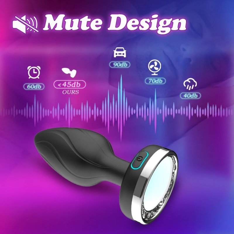 Anal Plug Điều Kiển Qua App - Phích Cắm Hậu Môn 10 Chế Độ Rung & Đèn LED Đổi Màu