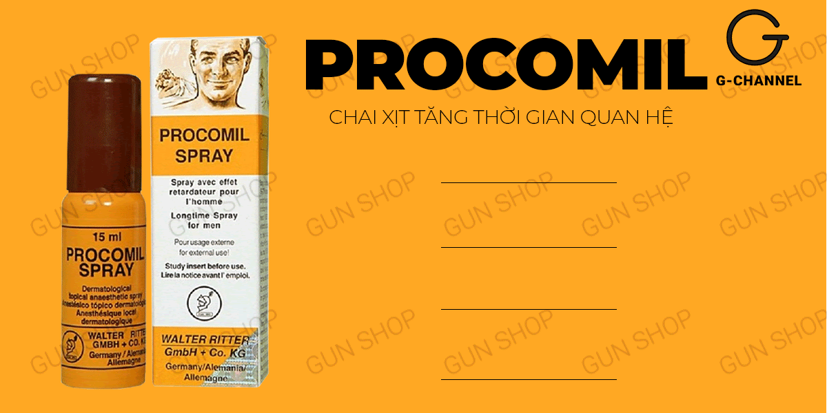  Mua Chai xịt Đức Procomil - Kéo dài thời gian - Chai 15ml mới nhất