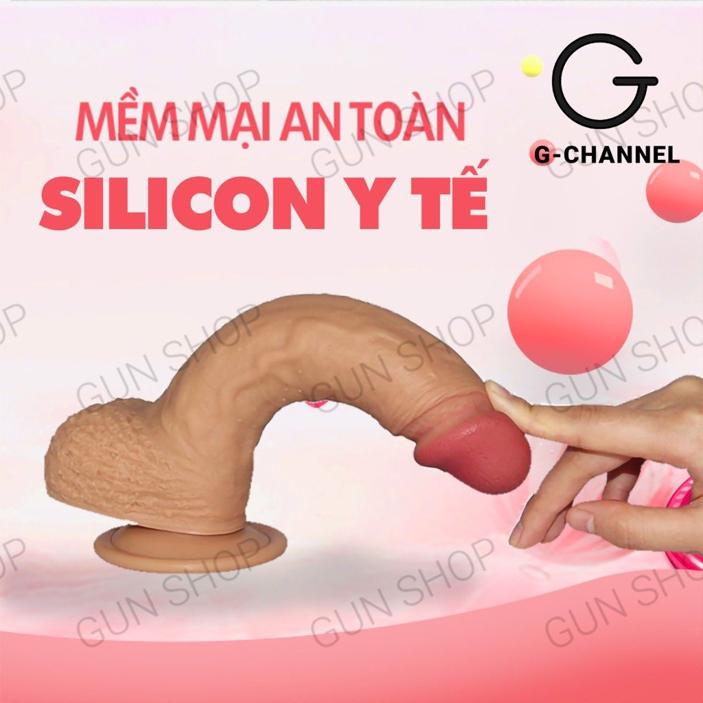 Lovetoy Dương vật giả 18cm dính tường siêu thực, an toàn