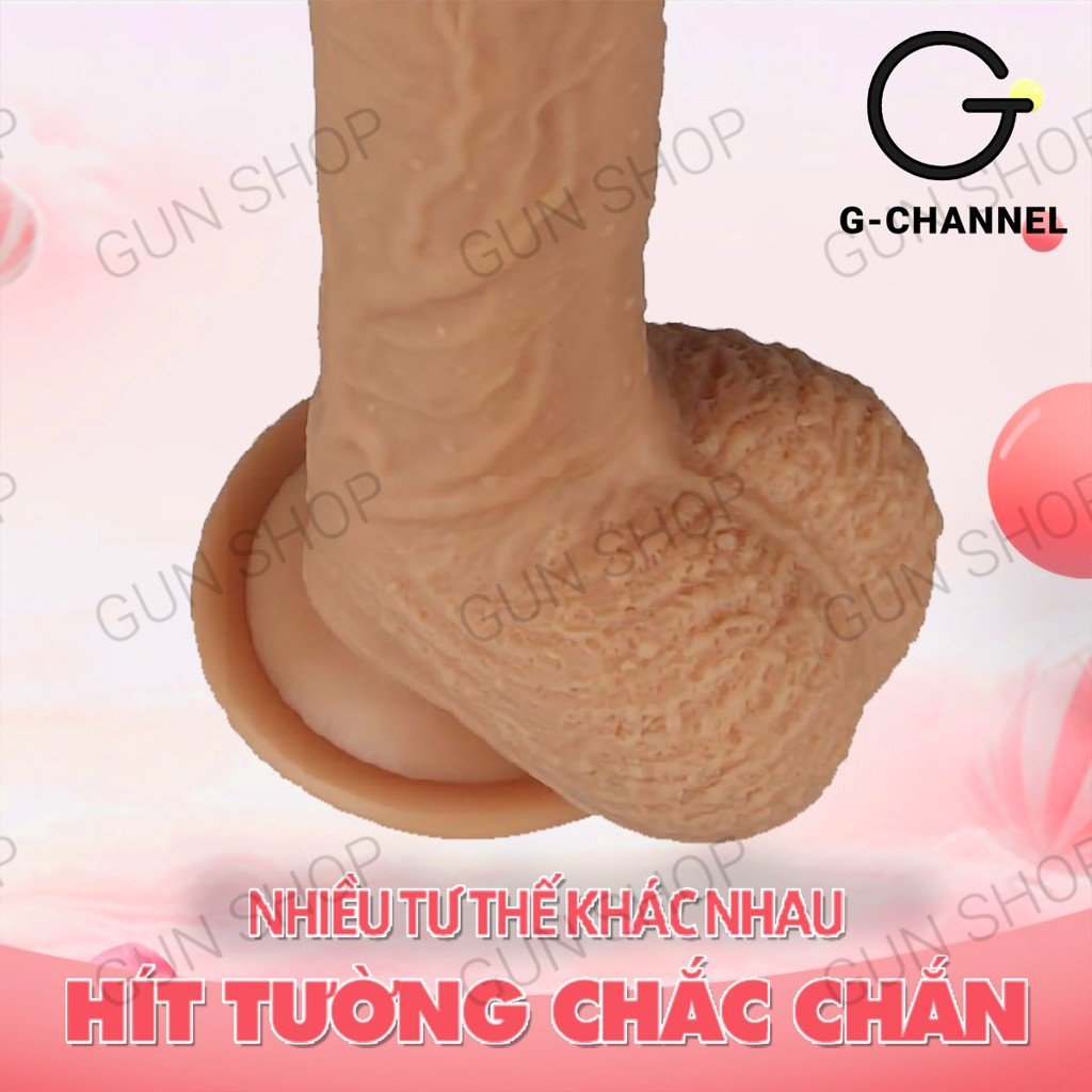 Lovetoy Dương vật giả 18cm dính tường siêu thực, an toàn
