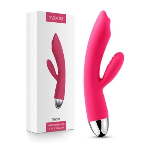 Dương vật giả cao cấp 35 tần số rung dùng sạc - Svakom Trysta Pink
