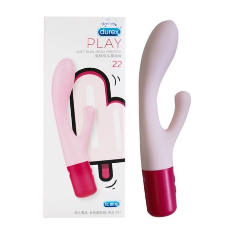 Dương vật giả 8 chế độ rung dùng sạc - Durex Soft Dual Head Vibrator