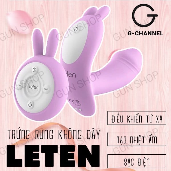 Trứng rung không dây Leten sạc điện điều khiển từ xa ấm nóng