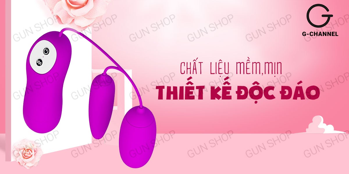 Trứng rung 2 đầu 12 chế độ dùng pin Pretty Love Irma, siêu phê