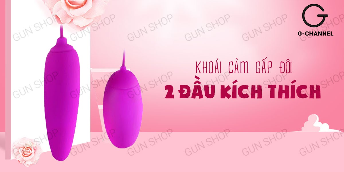 Trứng rung 2 đầu 12 chế độ dùng pin Pretty Love Irma, siêu phê