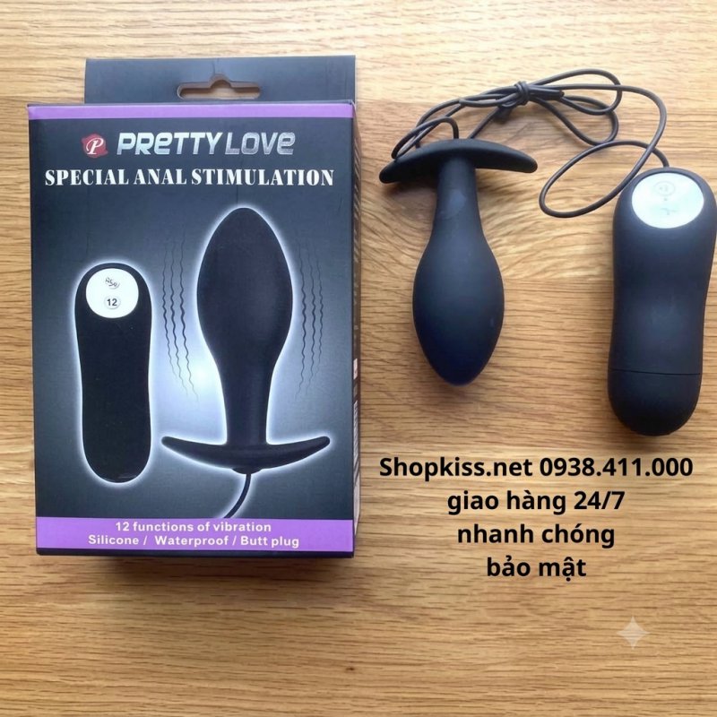 Trứng rung hậu môn Pretty Love chống nước pin mạnh kích thích