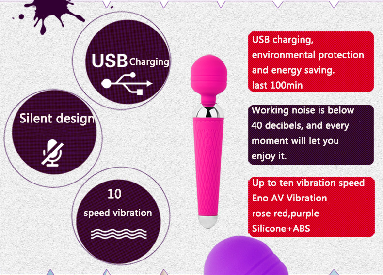 Bỏ sỉ Chày rung tình yêu không dây massage  kích  thích  G  điểm  sạc  USB 7 chế  độ cao cấp