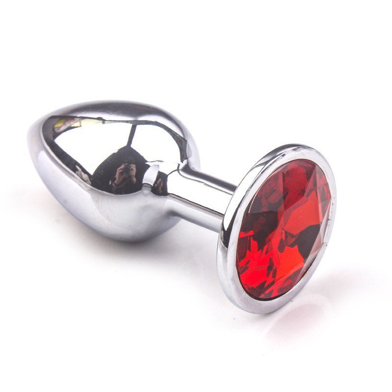 Phích inox cắm hậu môn bạc đính đá nhỏ 2.8cm đẹp hot