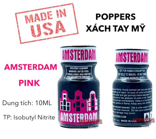 Popper Amsterdam Pink 10ml Mỹ USA chính hãng siêu mạnh giá tốt