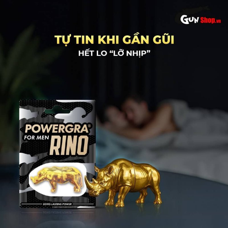 Viên uống Powergra For Men Rino tăng sinh lý kéo dài thời gian quan hệ