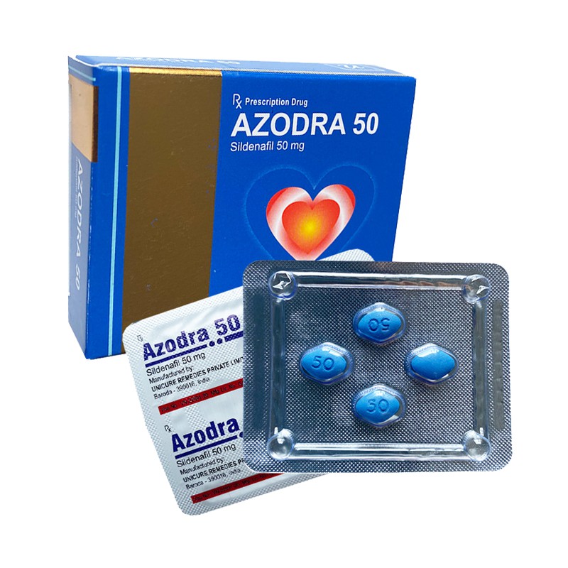 Azodra 50mg viên uống hỗ trợ cương dương kéo dài thời gian tăng cường sinh lý - Hộp 4 viên