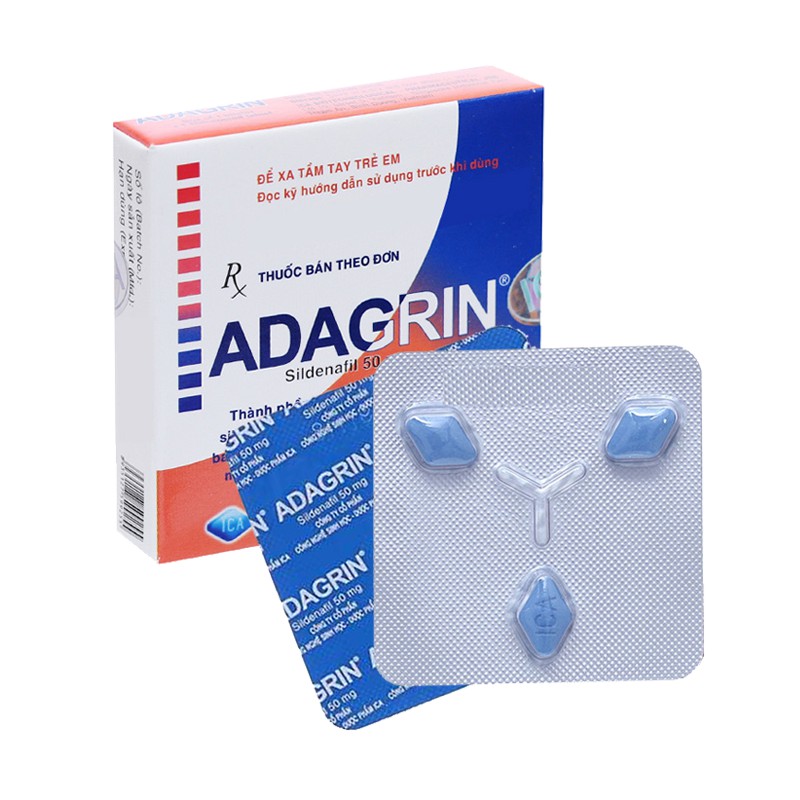 Viên uống Adagrin 50mg chống xuất tinh sớm làm cương dương kéo dài thời gian