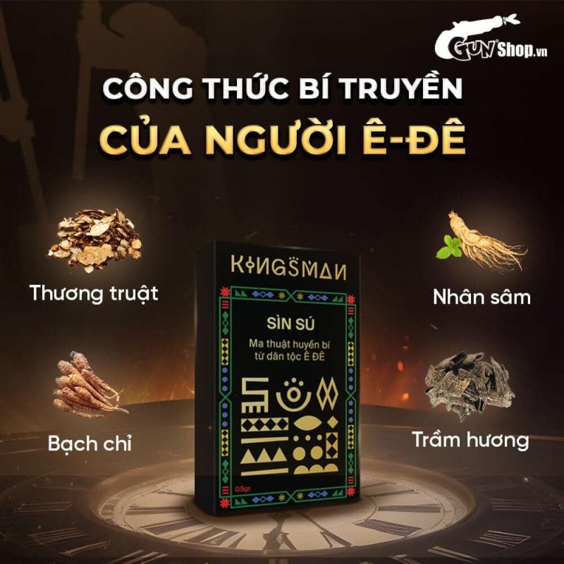 Bột sìn sú Kingsman 0.5gr tăng cường sinh lý kéo dài hiệu quả
