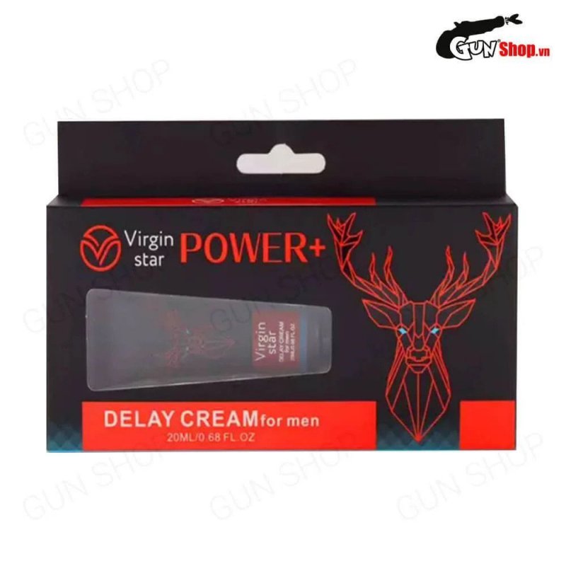 Gel bôi Virgin Star Power+ Delay Cream - Chống xuất tinh sớm - Chai 20ml