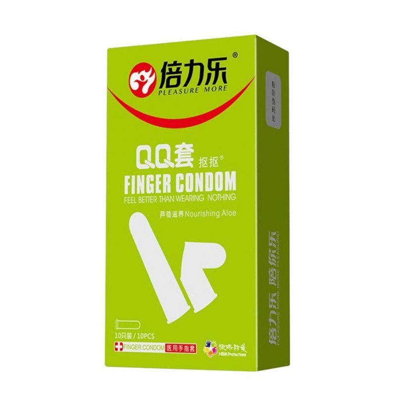 Bao cao su ngón tay nha đam Beilile QQ Aloe 10 cái an toàn mới