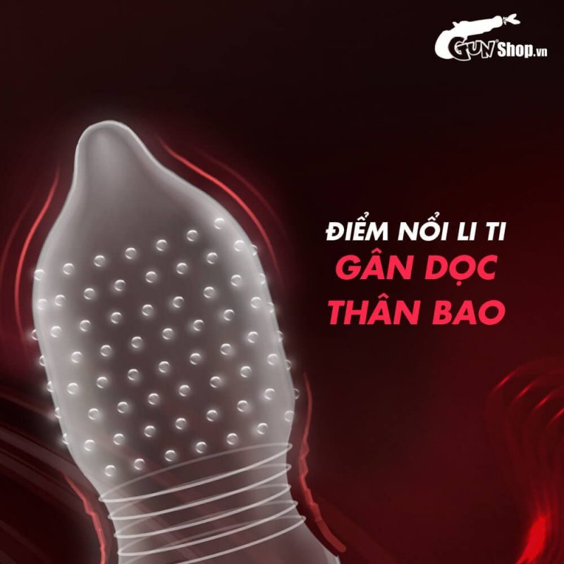 Bao cao su Feel Euphoria 4in1 kéo dài - Siêu mỏng - Hộp 12