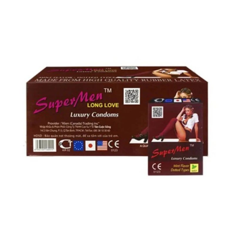 Supermen Long Love 120 cái - Bao cao su kéo dài - Siêu bền