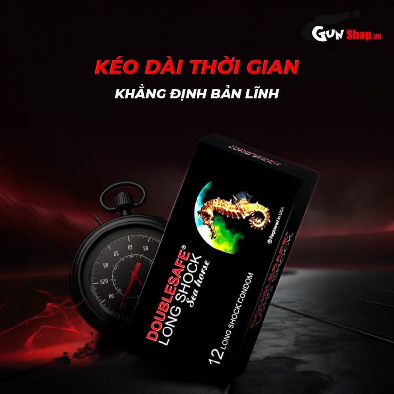 Bao cao su Cá Ngựa hộp 12 cái - Kéo dài thời gian, siêu mỏng