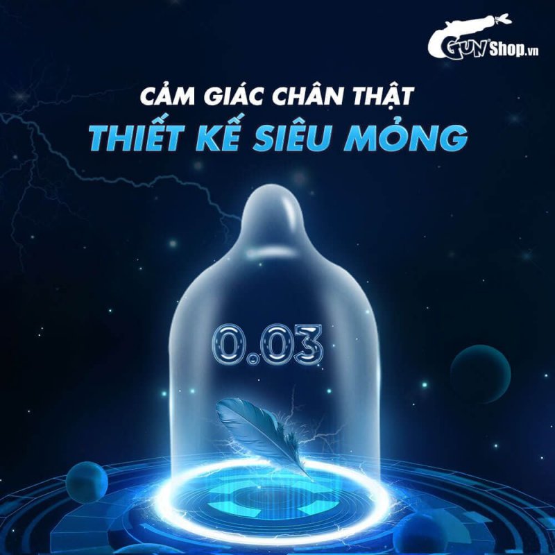Bao cao su Ropockon mỏng 0.03mm hương dâu 12 cái Bảo Bình