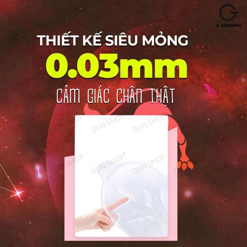 Bao cao su Ropockon Cung Sư Tử mỏng 0.03mm vị dâu 12 cái