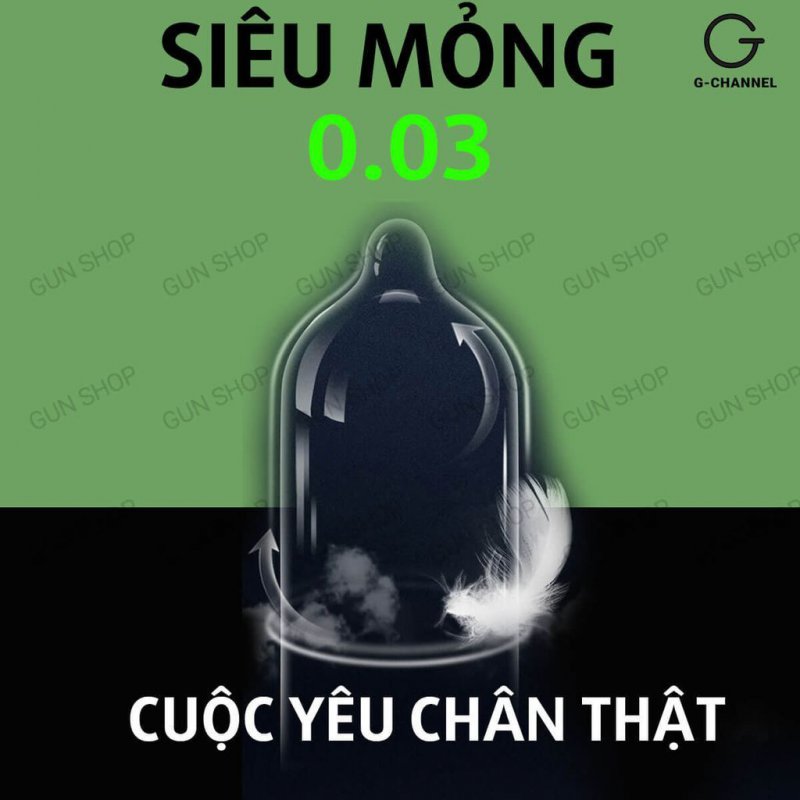 Bao cao su Kimono Long Shock siêu mỏng 0.03mm kéo dài 12 cái