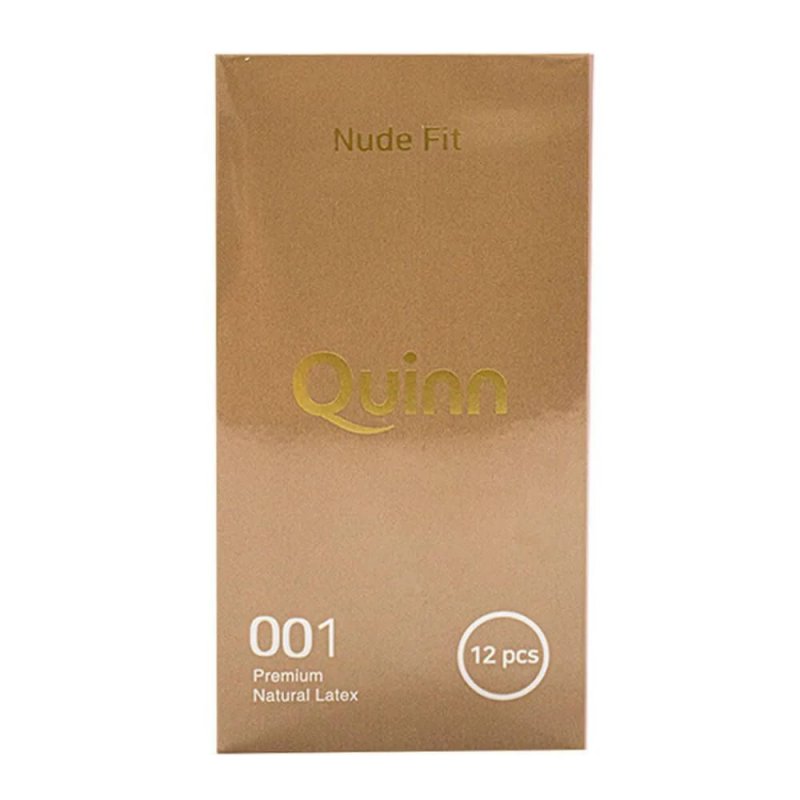 Bao cao su Quinn Nude Fit siêu mỏng an toàn chống tuột 12 cái