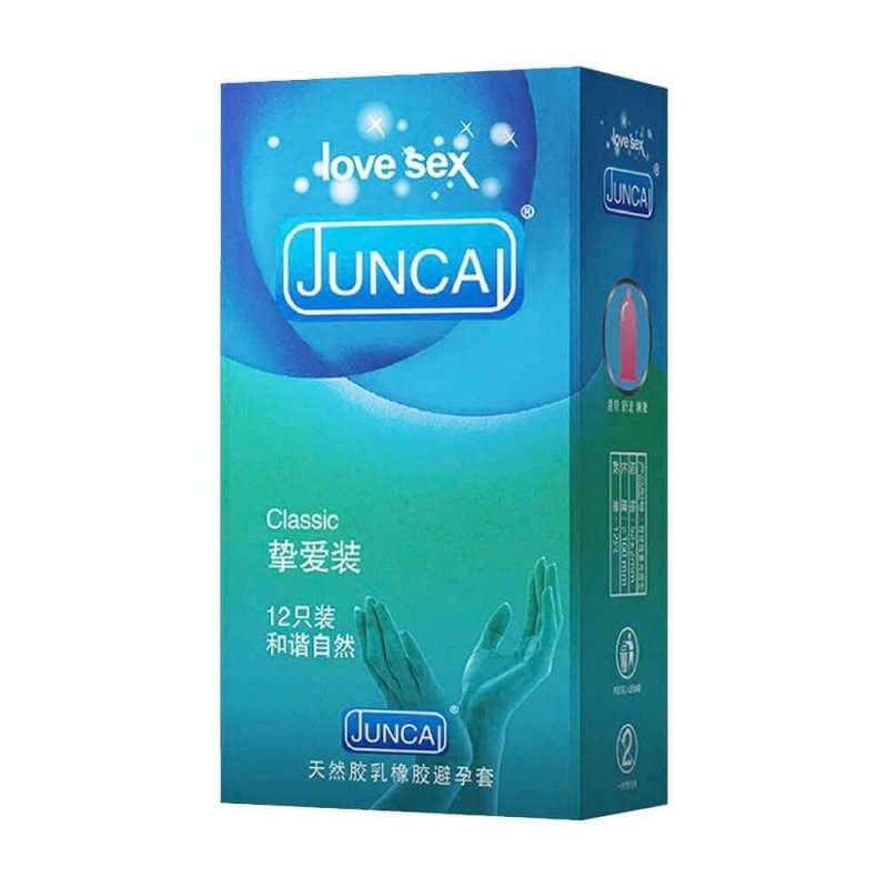 Juncai Classic hộp 12 bao cao su mềm mỏng an toàn uy tín