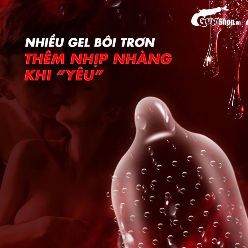 Bao cao su Juncai Okamto G-Spot Black siêu mỏng gai li ti 10 cái