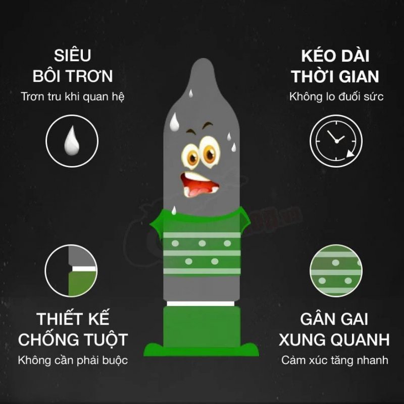Bao cao su Sagami Type E gân điểm nổi hộp 5 chiếc an toàn